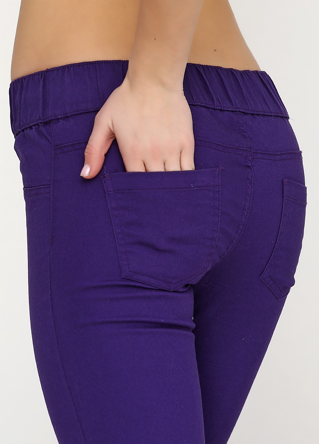 Фиолетовые кэжуал демисезонные зауженные брюки Esmara