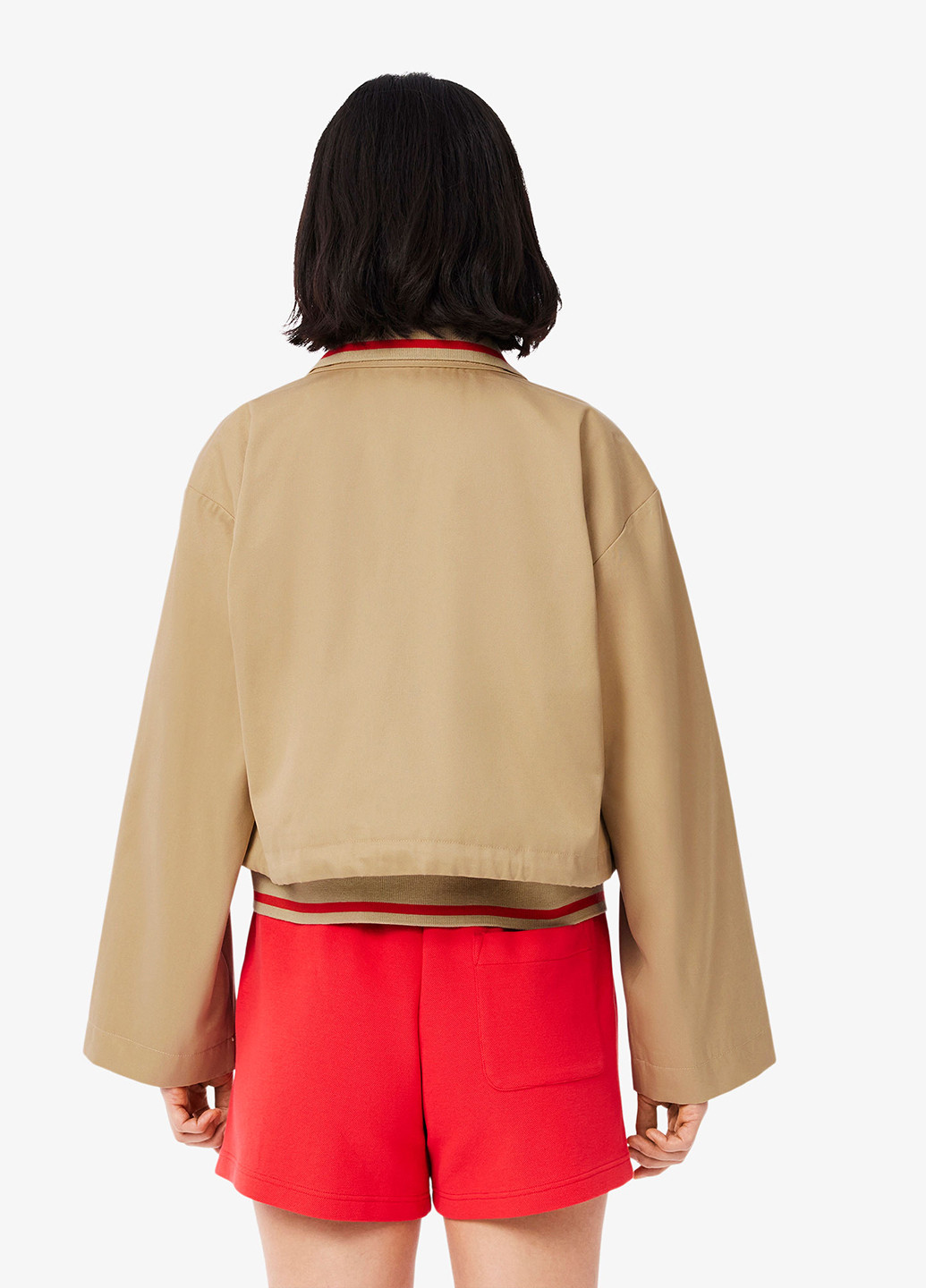 Бежевая демисезонная куртка Lacoste