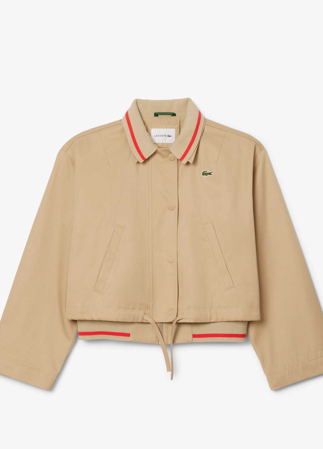 Бежевая демисезонная куртка Lacoste