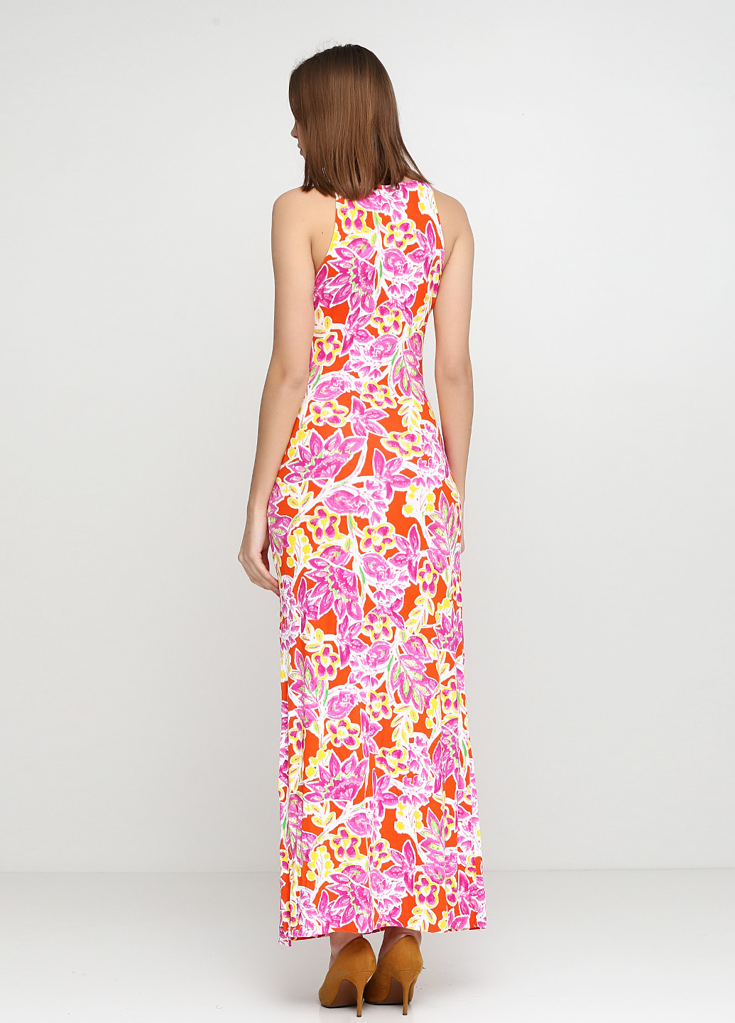 Розовое кэжуал платье Ralph Lauren с цветочным принтом