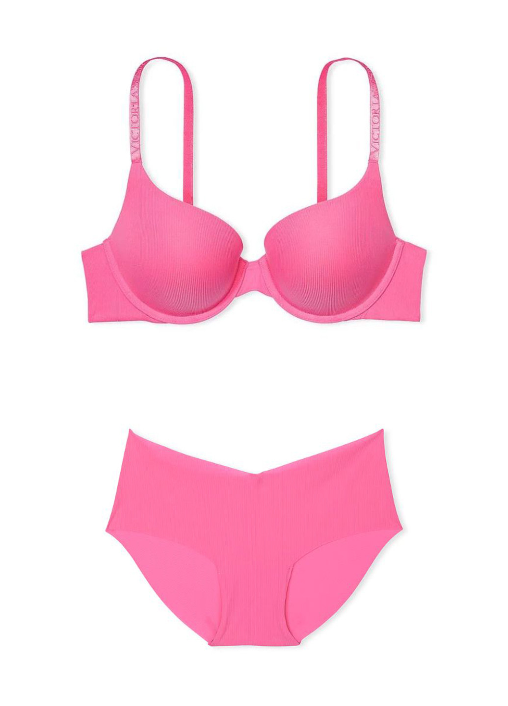 Розовый демисезонный комплект (бюстгальтер, трусы) Victoria's Secret