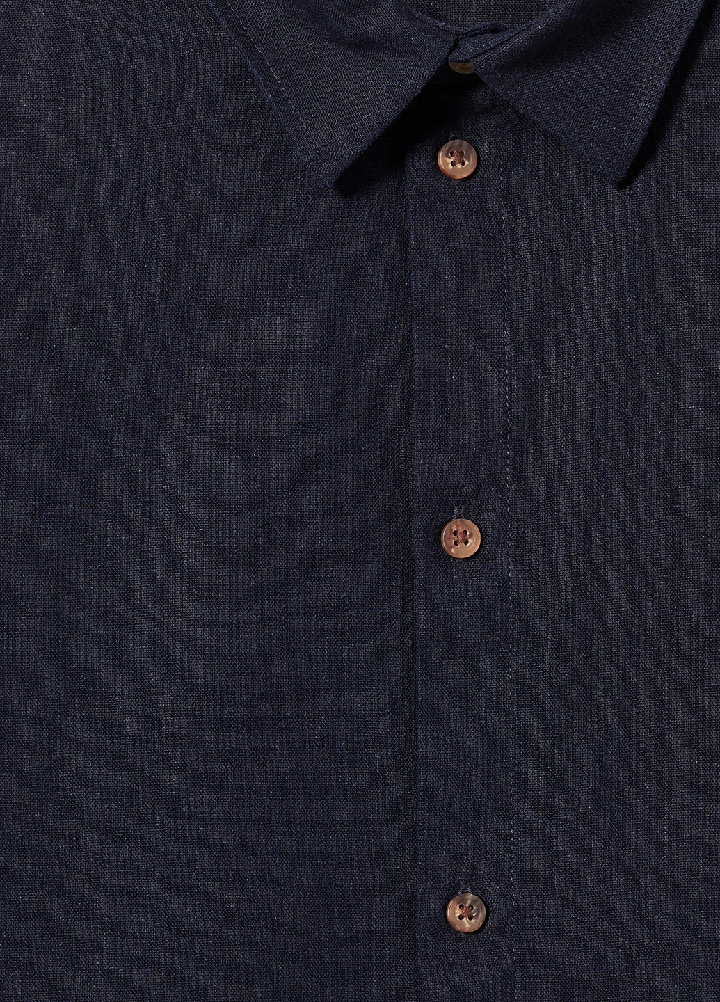 Темно-синяя кэжуал рубашка однотонная Weekday