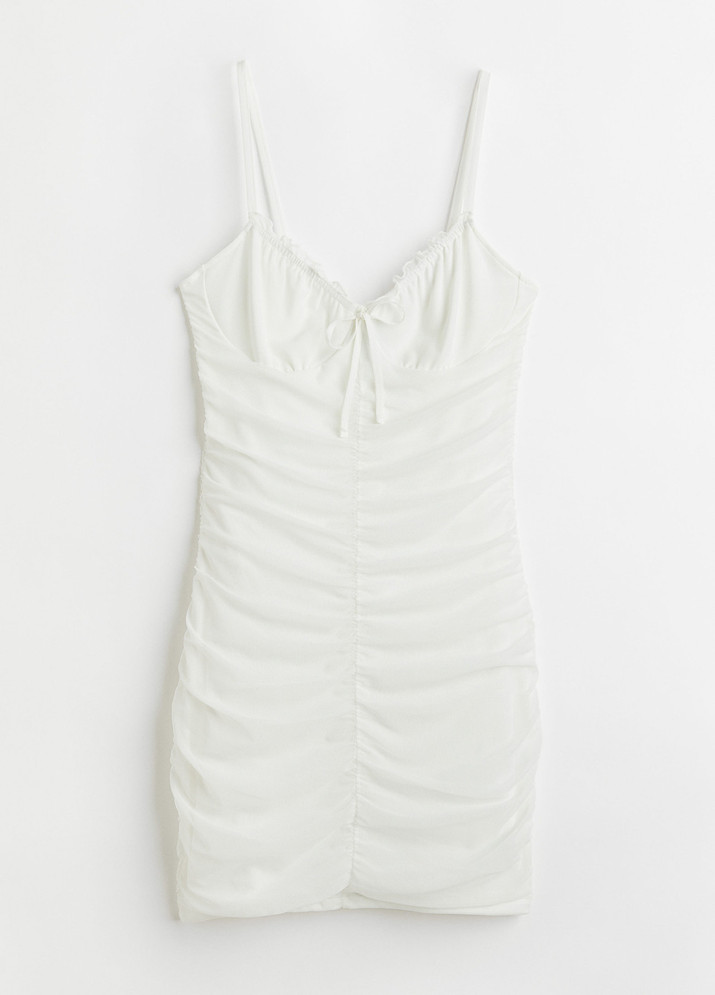 Белое кэжуал платье H&M однотонное