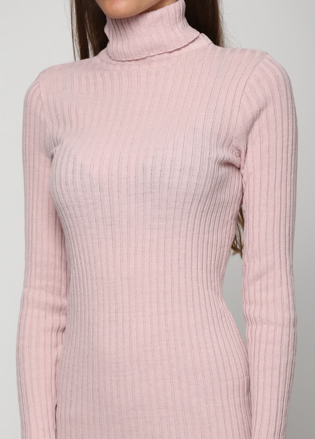 Світло-рожева кежуал сукня Simple Wear однотонна