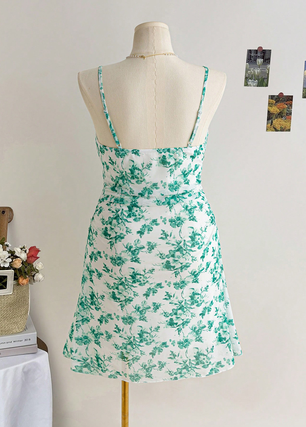 Комбінована кежуал сукня сукня-майка SHEIN з квітковим принтом