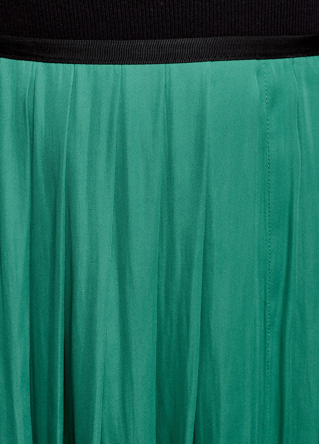 Зеленая кэжуал однотонная юбка Oodji