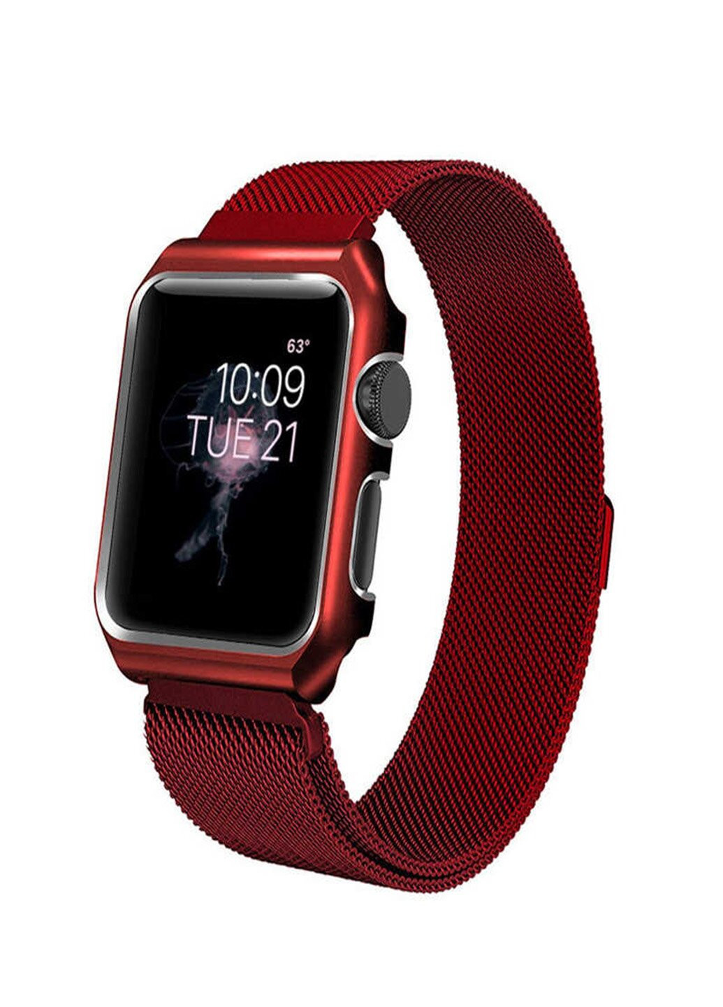 Ремінець Milanese Loop для Apple Watch 38 / 40mm металевий магнітний магнітний Series 5 4 3 2 1 red ARM (222374812)