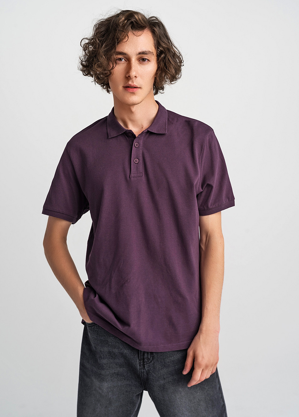 Фиолетовая футболка-рубашка для мужчин befree