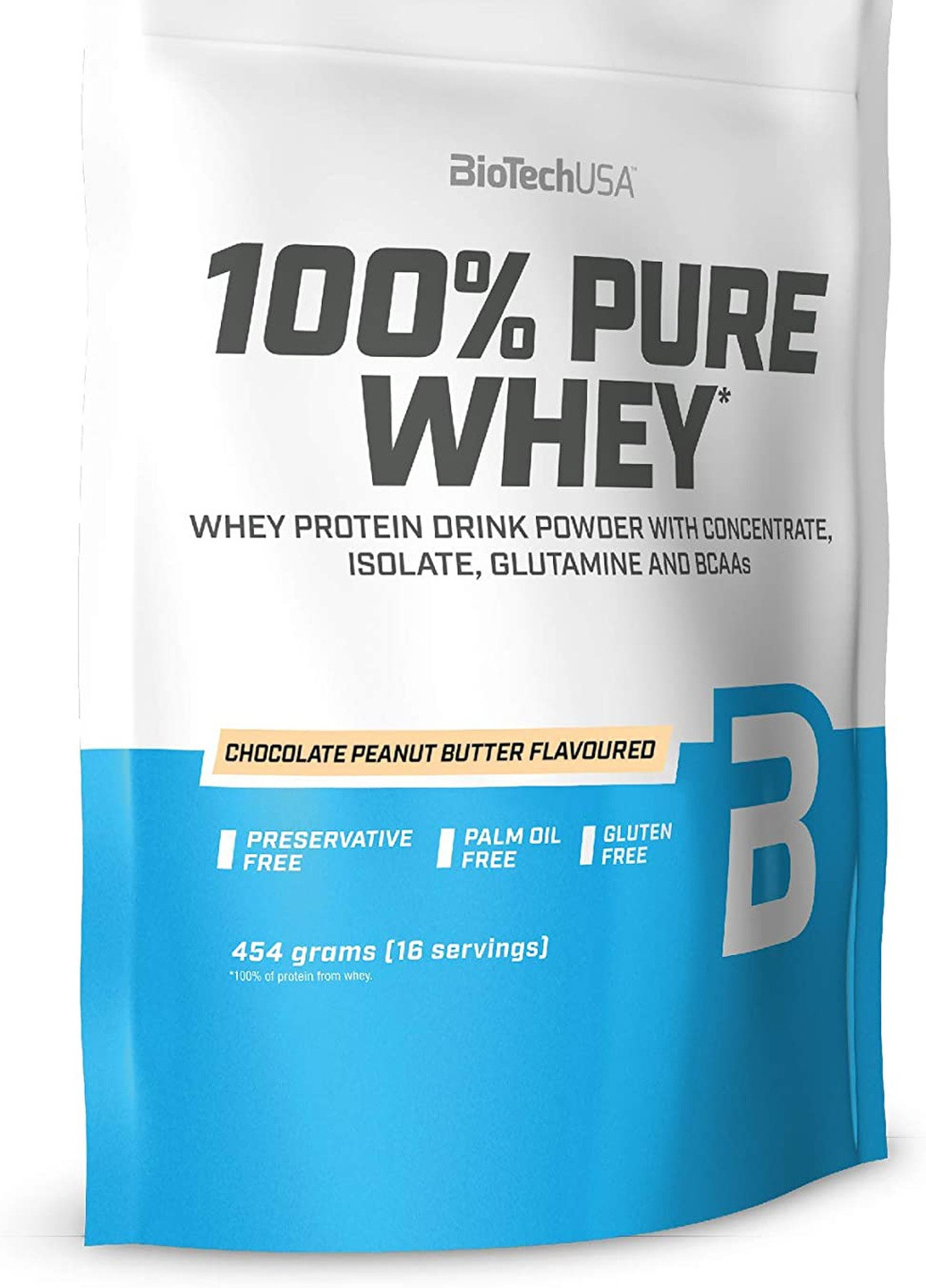 Протеин 100% Pure Whey 454 g (Chocolate-peanut butter) Biotech (255622452)