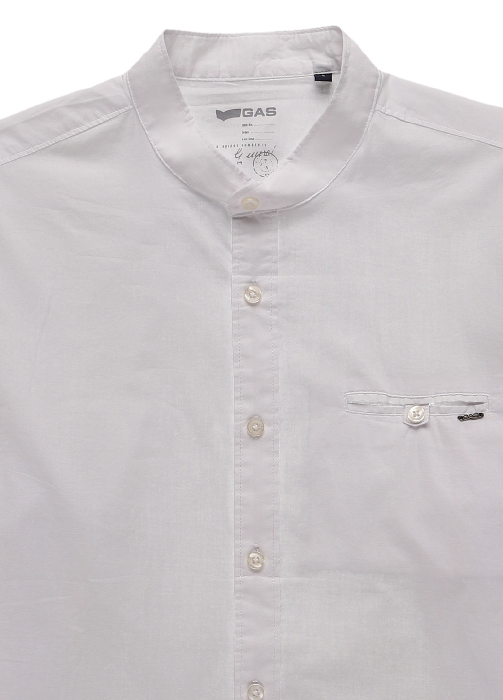 Белая кэжуал рубашка однотонная Gas