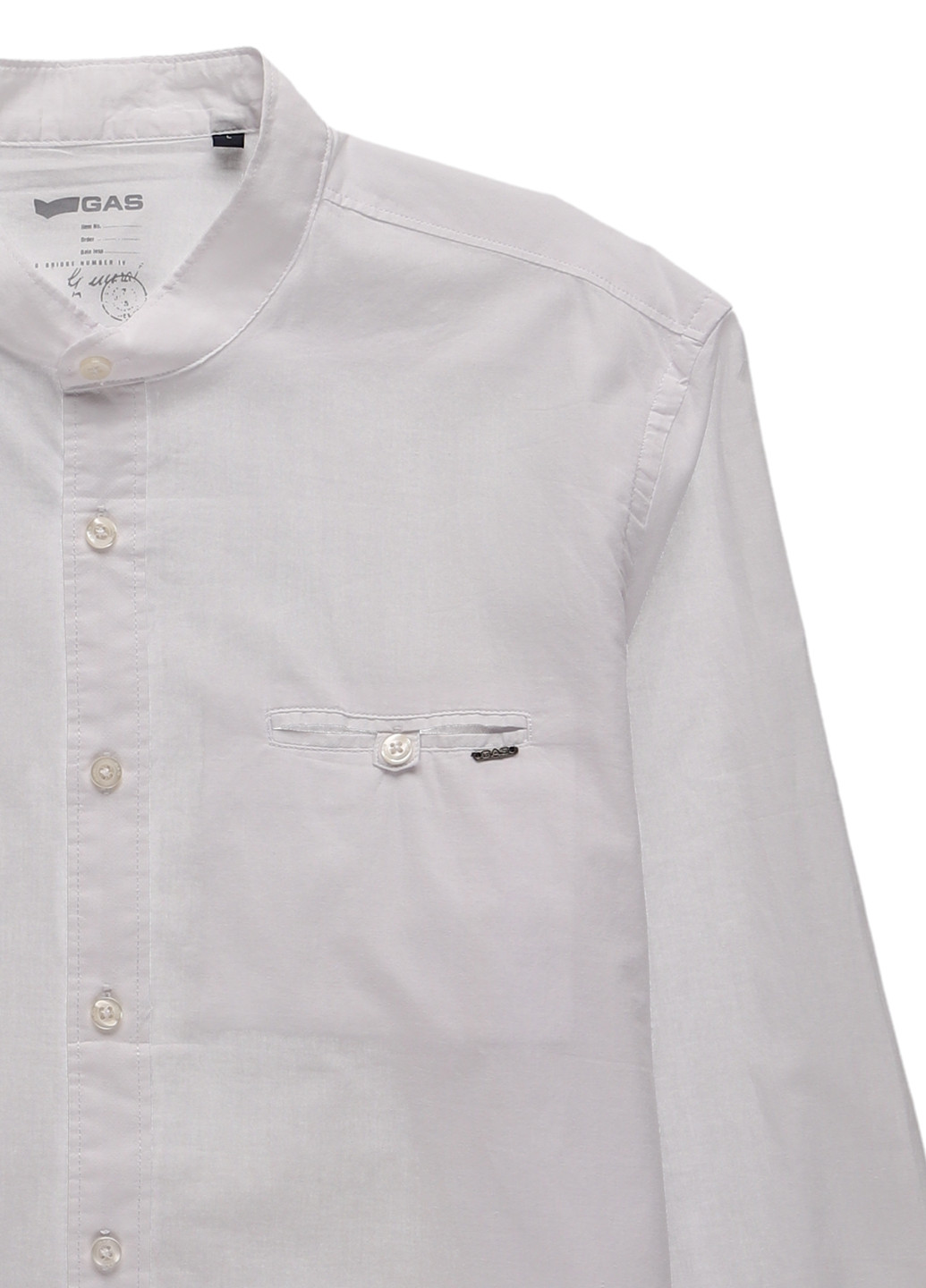 Белая кэжуал рубашка однотонная Gas
