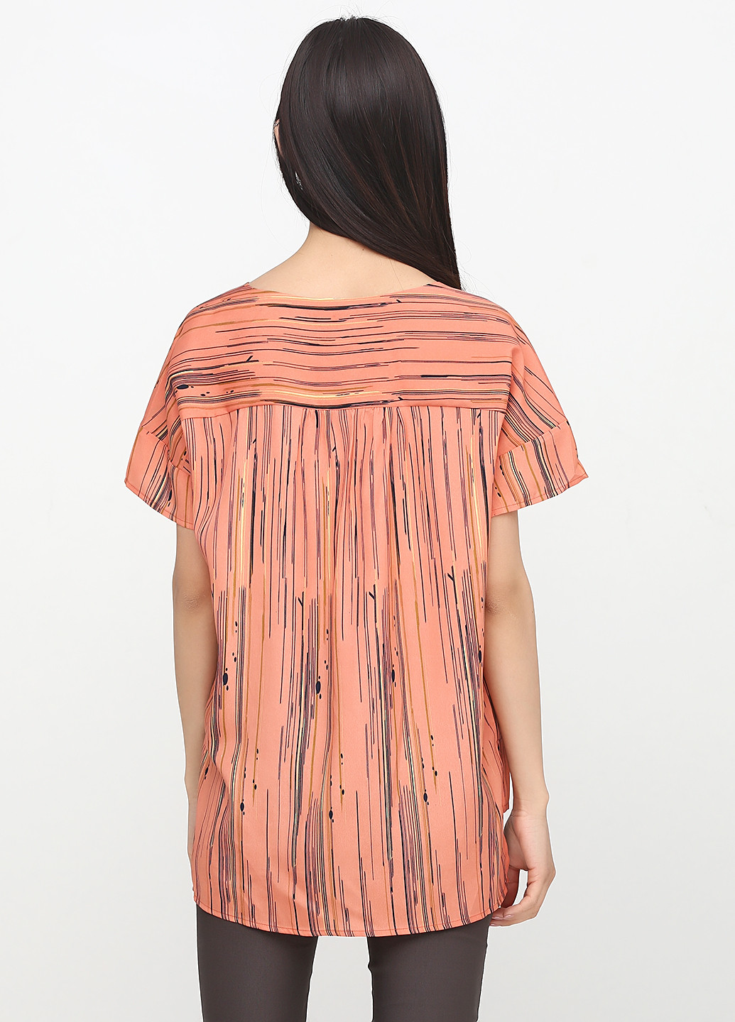 Оранжевая летняя блуза Minus