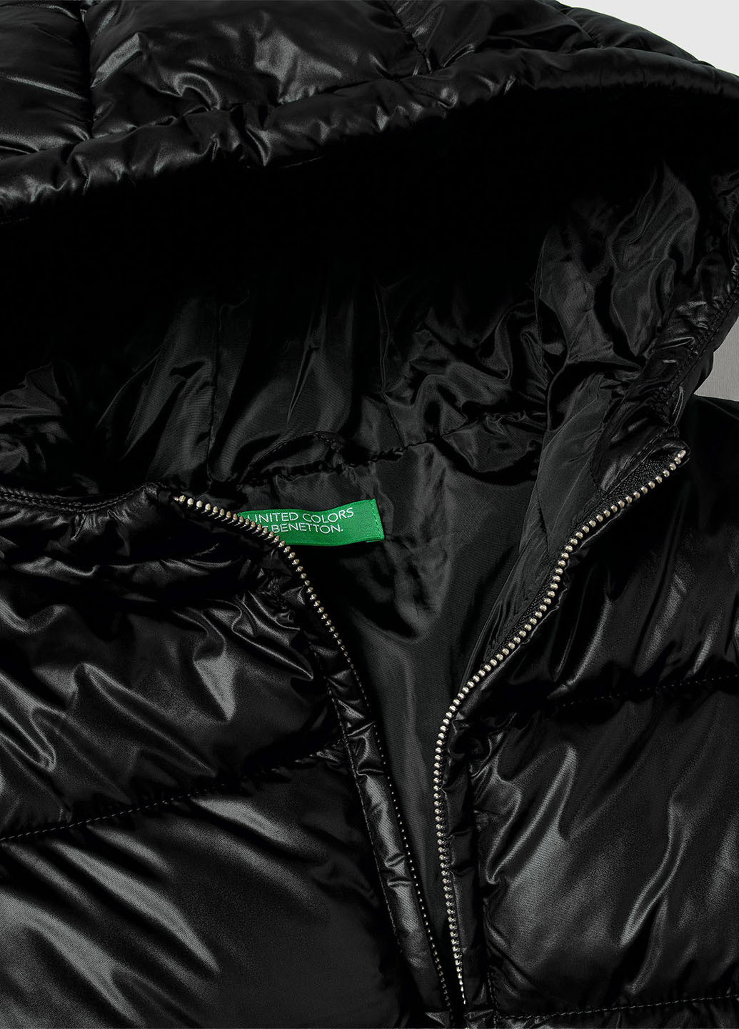 Черная демисезонная куртка куртка-пальто United Colors of Benetton