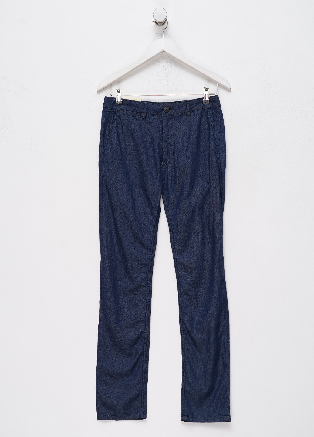 Синие кэжуал летние прямые брюки Terranova