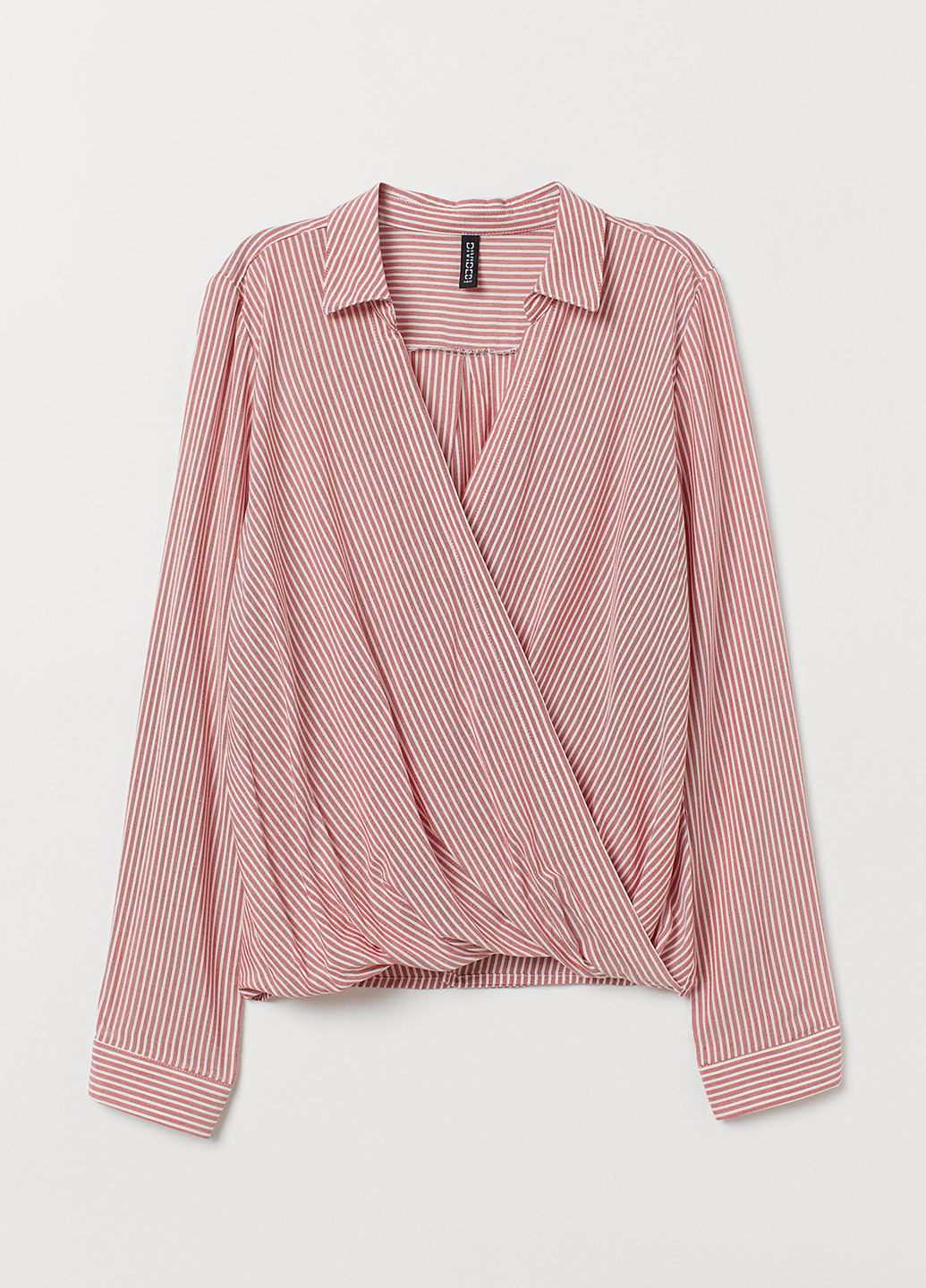 Красная демисезонная блуза на запах H&M