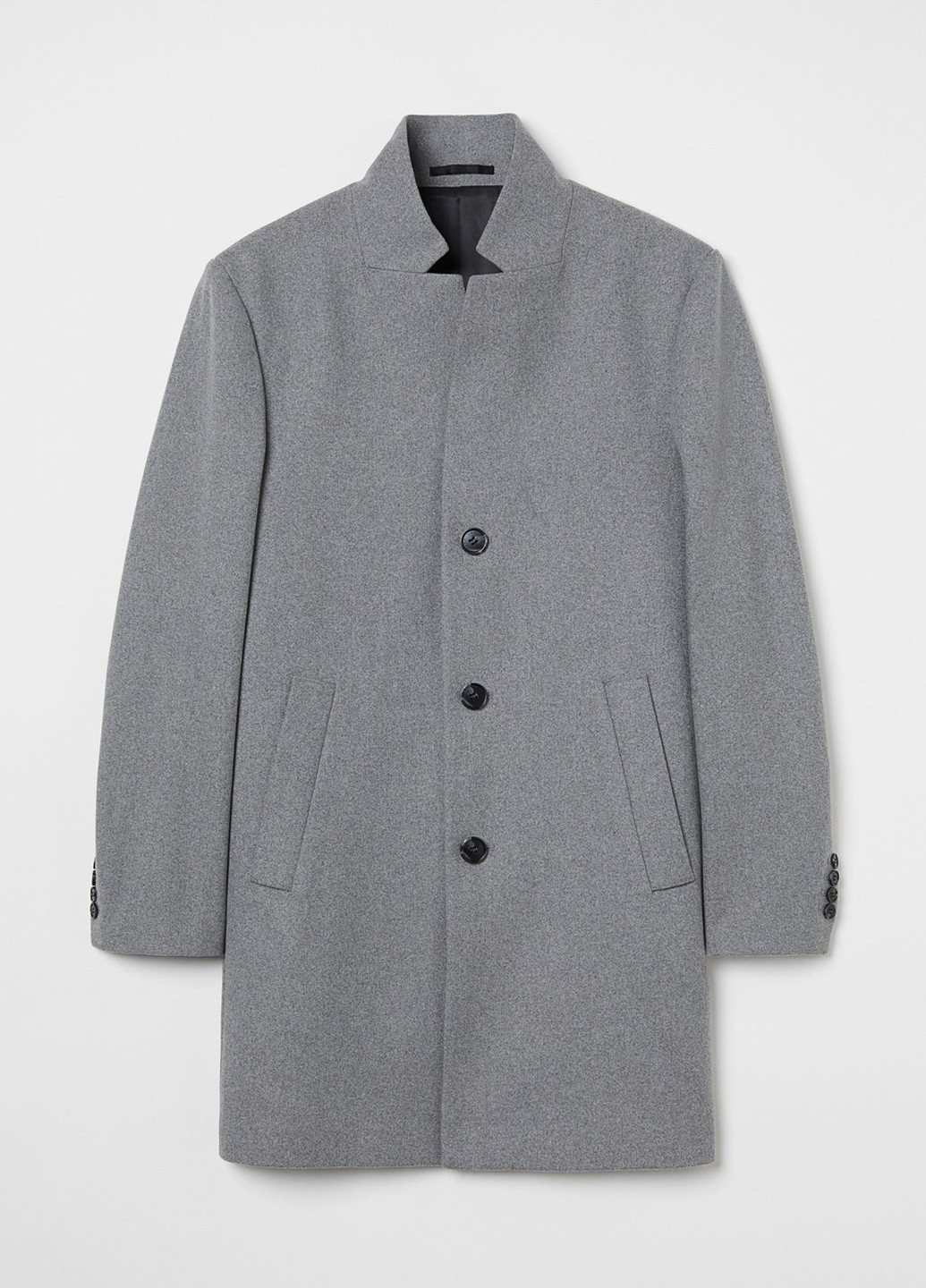 Серое демисезонное Пальто однобортное H&M