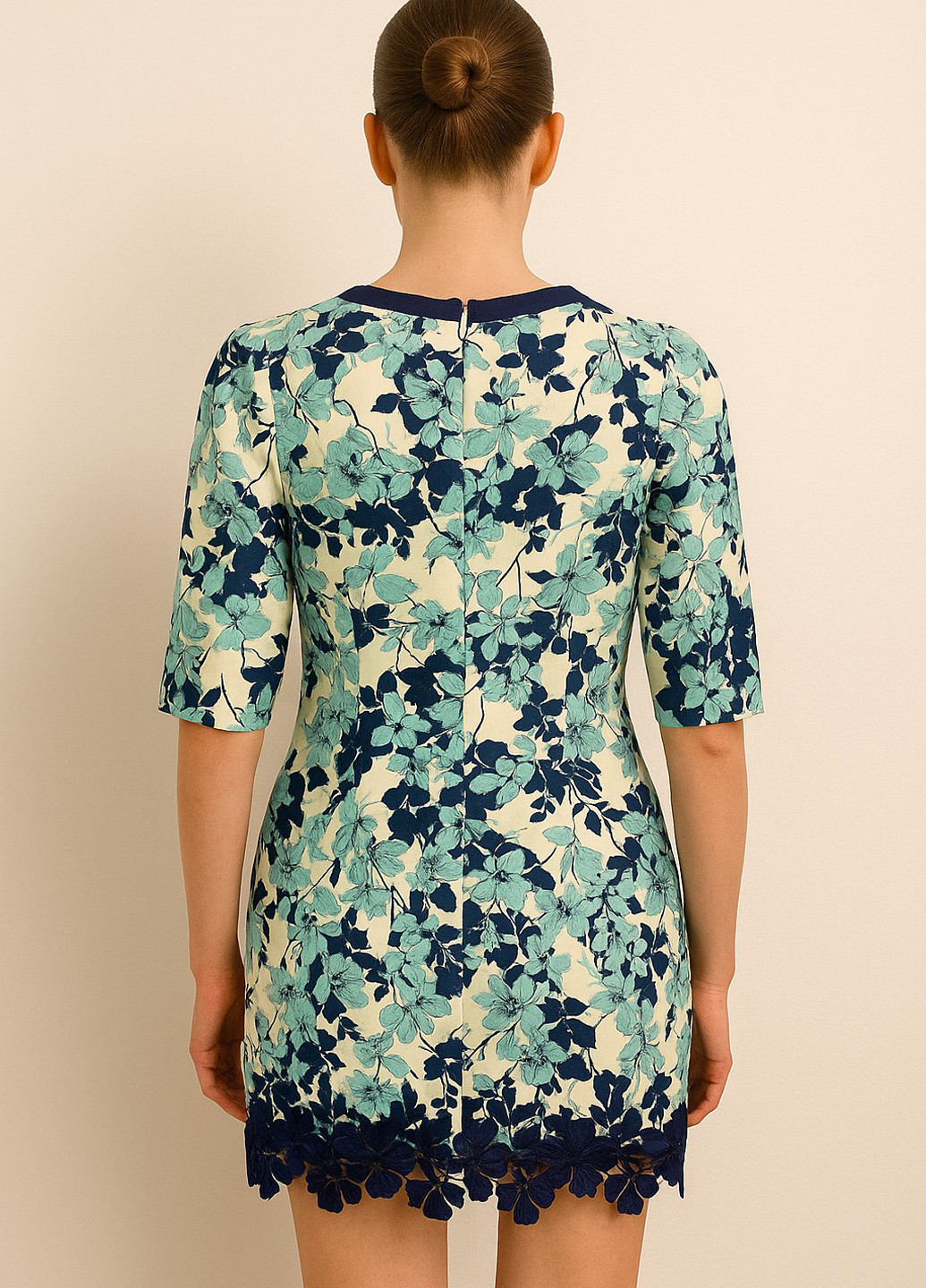 Комбінована кежуал сукня футляр Sassofono з квітковим принтом