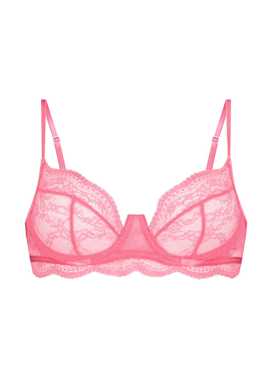 Розовый корбей бюстгальтер Hunkemoller с косточками полиамид, кружево