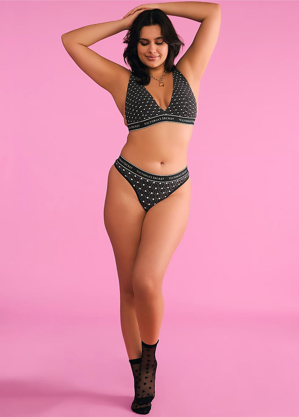 Чорний демісезонний комплект (бюстгальтер, трусики) Victoria's Secret