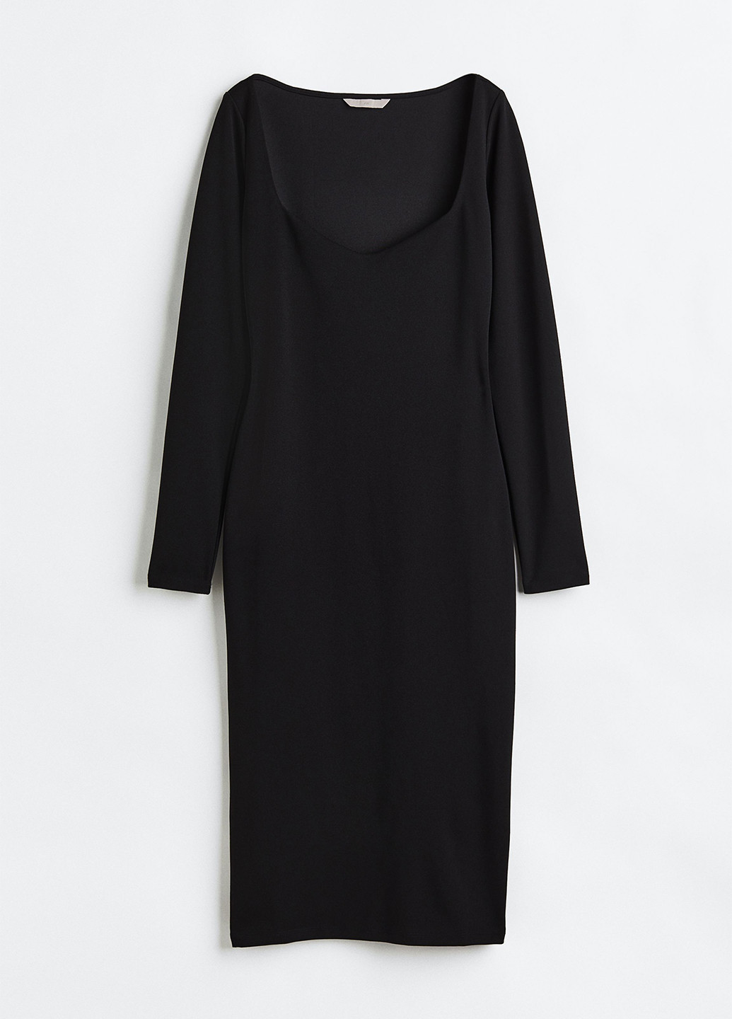 Черное кэжуал платье футляр H&M однотонное