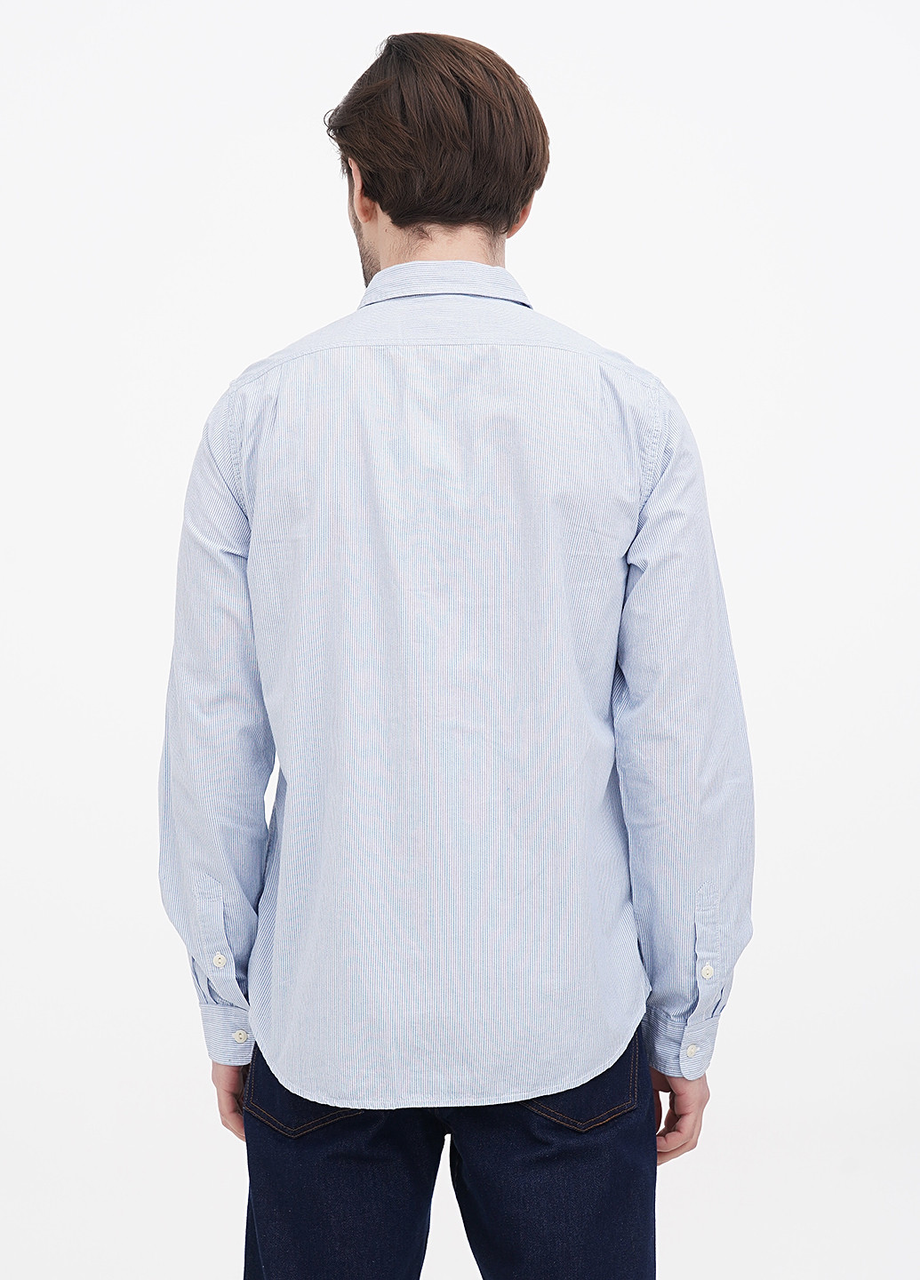 Светло-голубой кэжуал рубашка в полоску Ralph Lauren