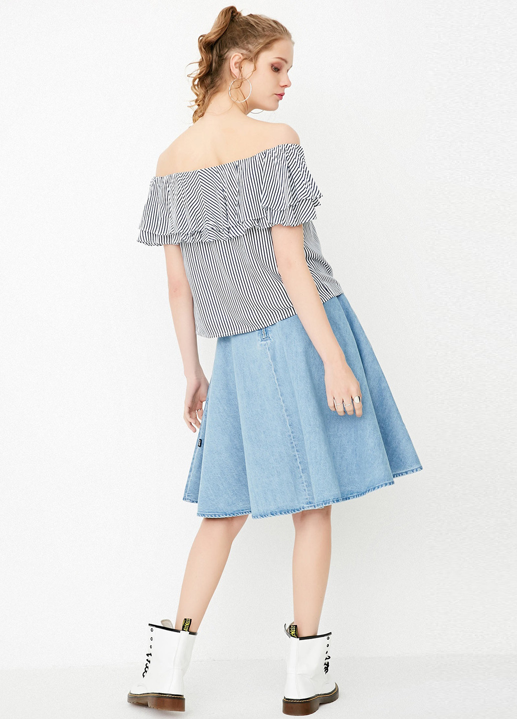 Комбинированный летний комплект (блуза, юбка) Only