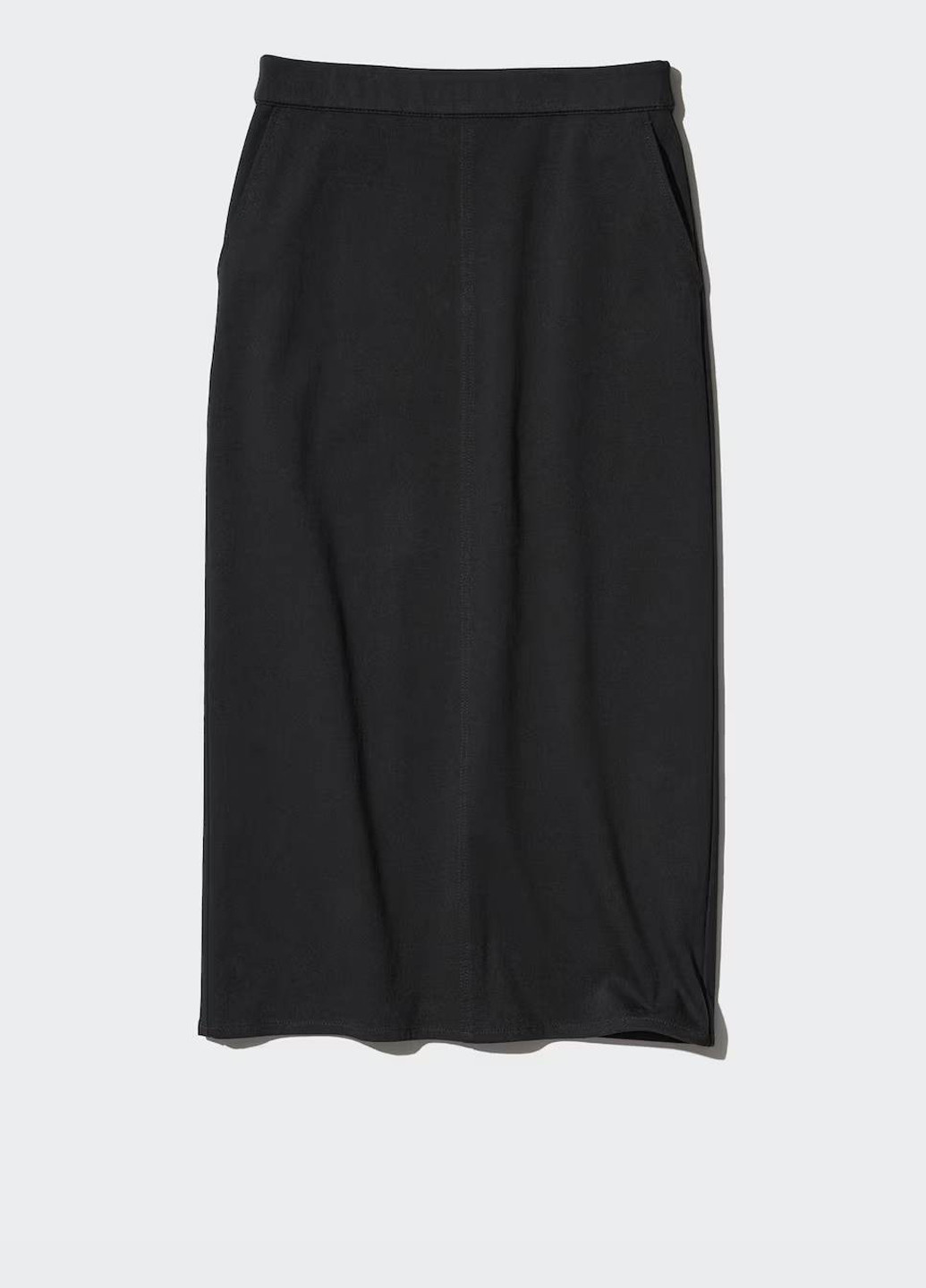 Черная кэжуал однотонная юбка Uniqlo карандаш