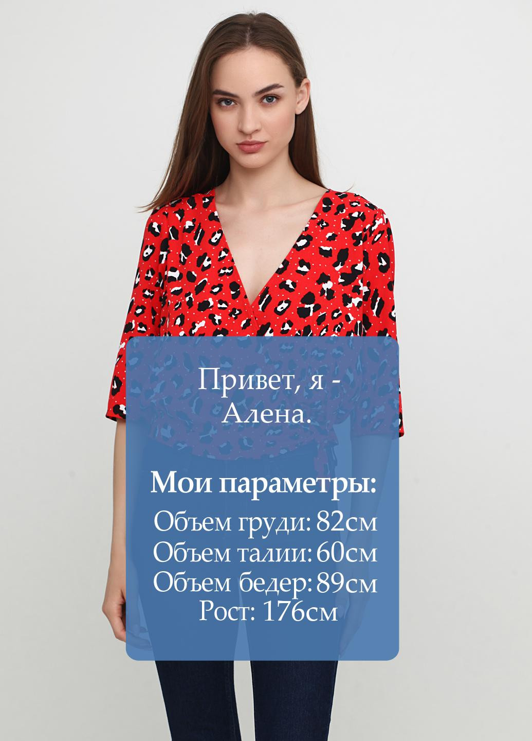 Красная демисезонная блуза By Very