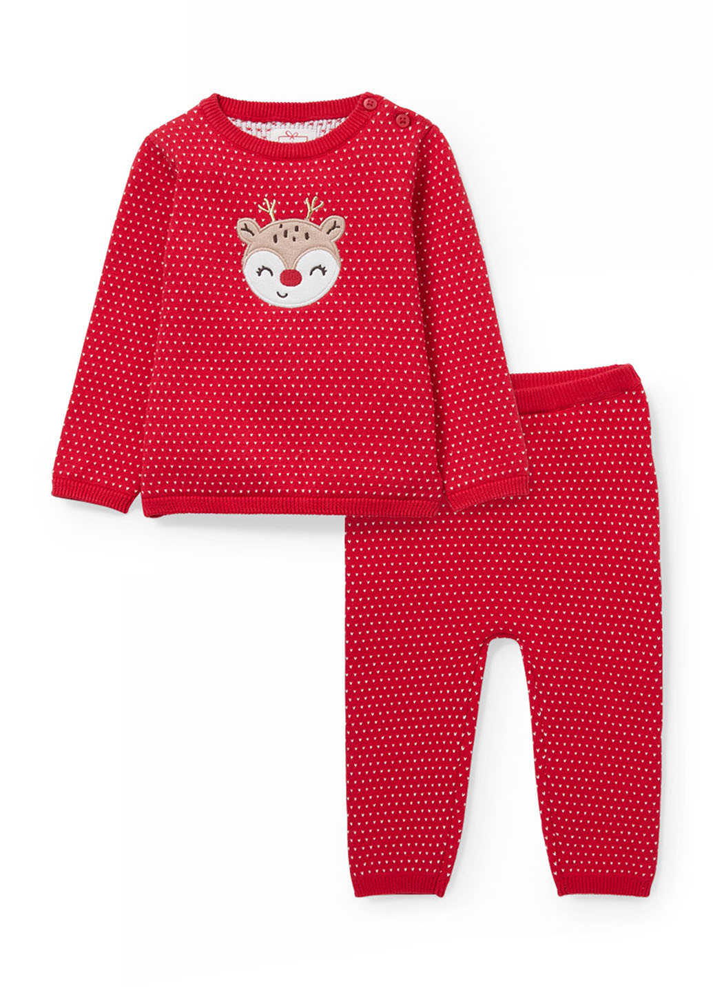 Червоний демісезонний костюм (джемпер, брюки) брючний C&A