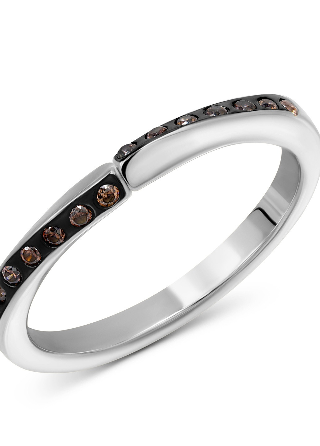 Серебряное кольцо с фианитами белый родий 3К155-0233 Zarina (254252978)