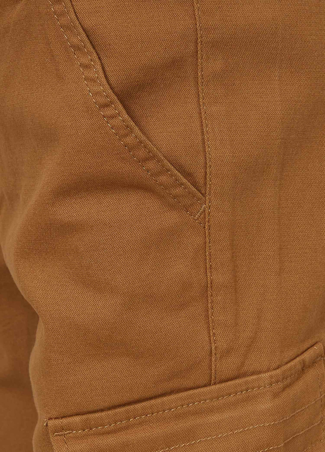 Коричневые кэжуал демисезонные брюки карго DeFacto