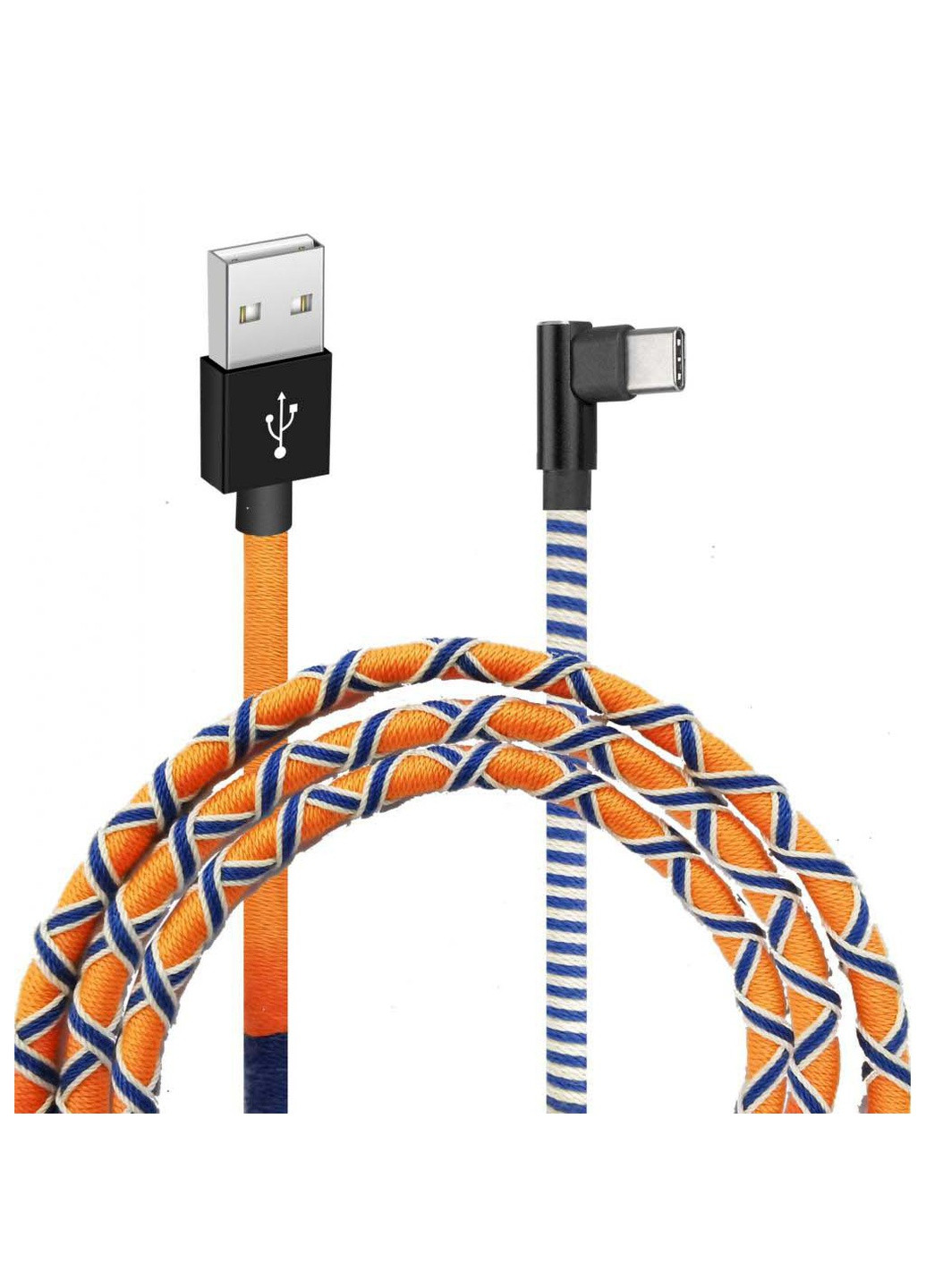 Дата кабель USB 2.0 AM to Type-C 1.0m Orange / Blue (FC-08OB) Grand-X usb 2.0 am to type-c 1.0m orange/blue (239381406)