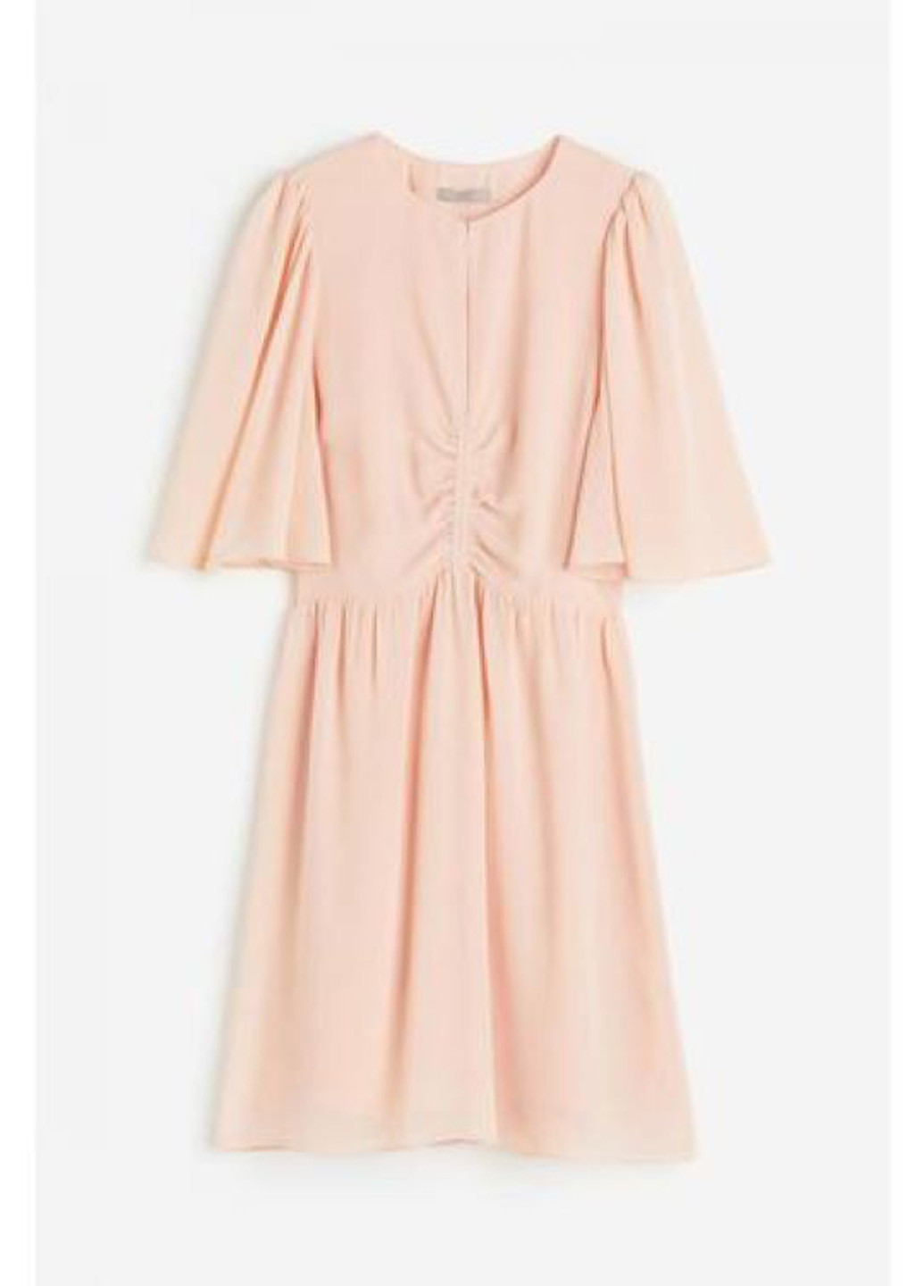 Пудрова кежуал сукня H&M однотонна