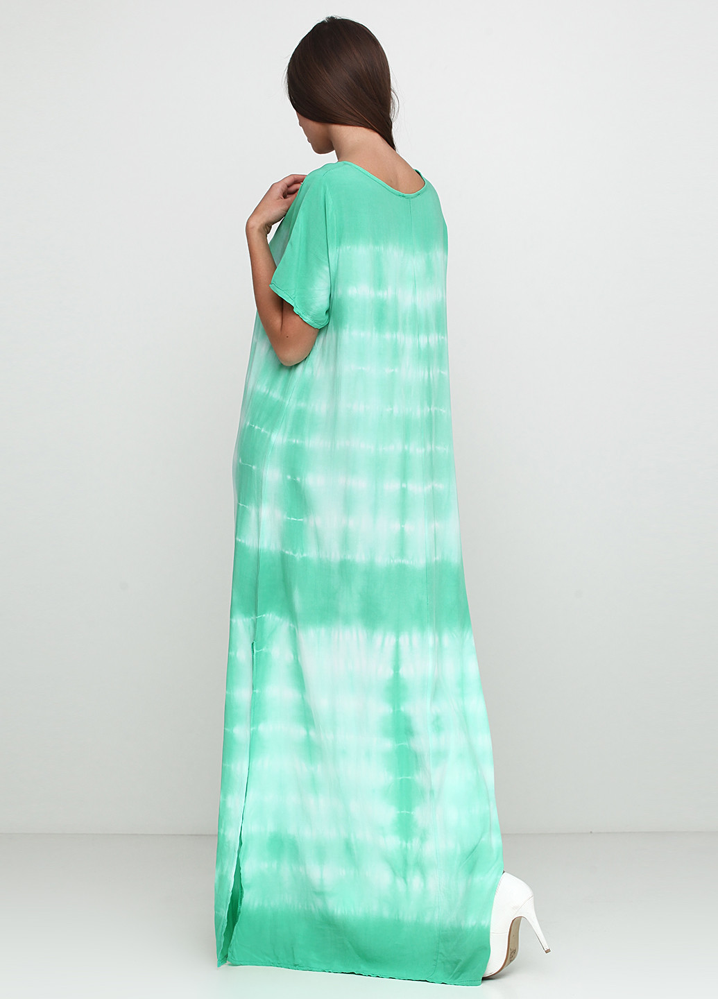 Зеленое кэжуал платье New Line градиентное ("омбре")