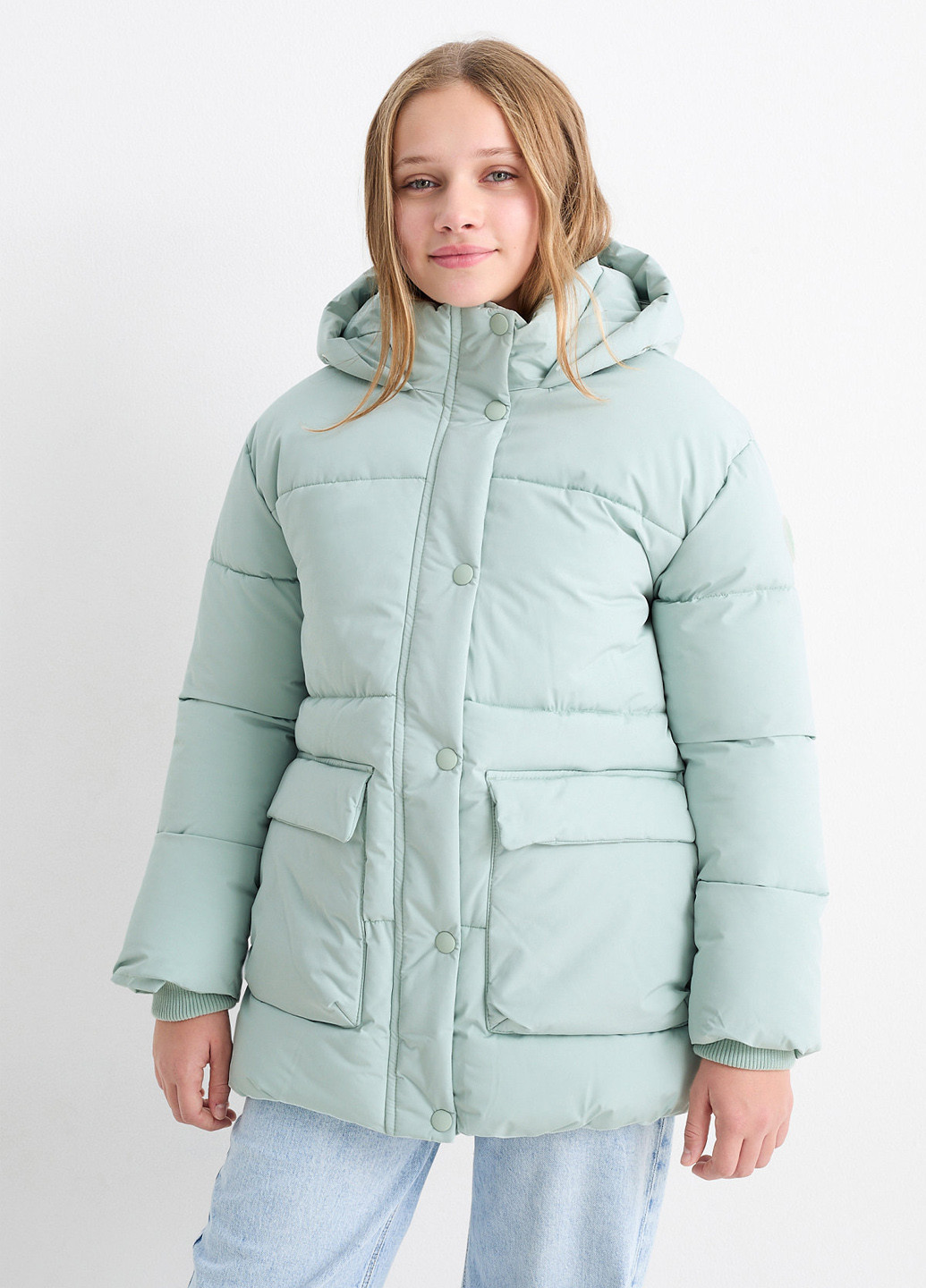 Мятная зимняя куртка C&A