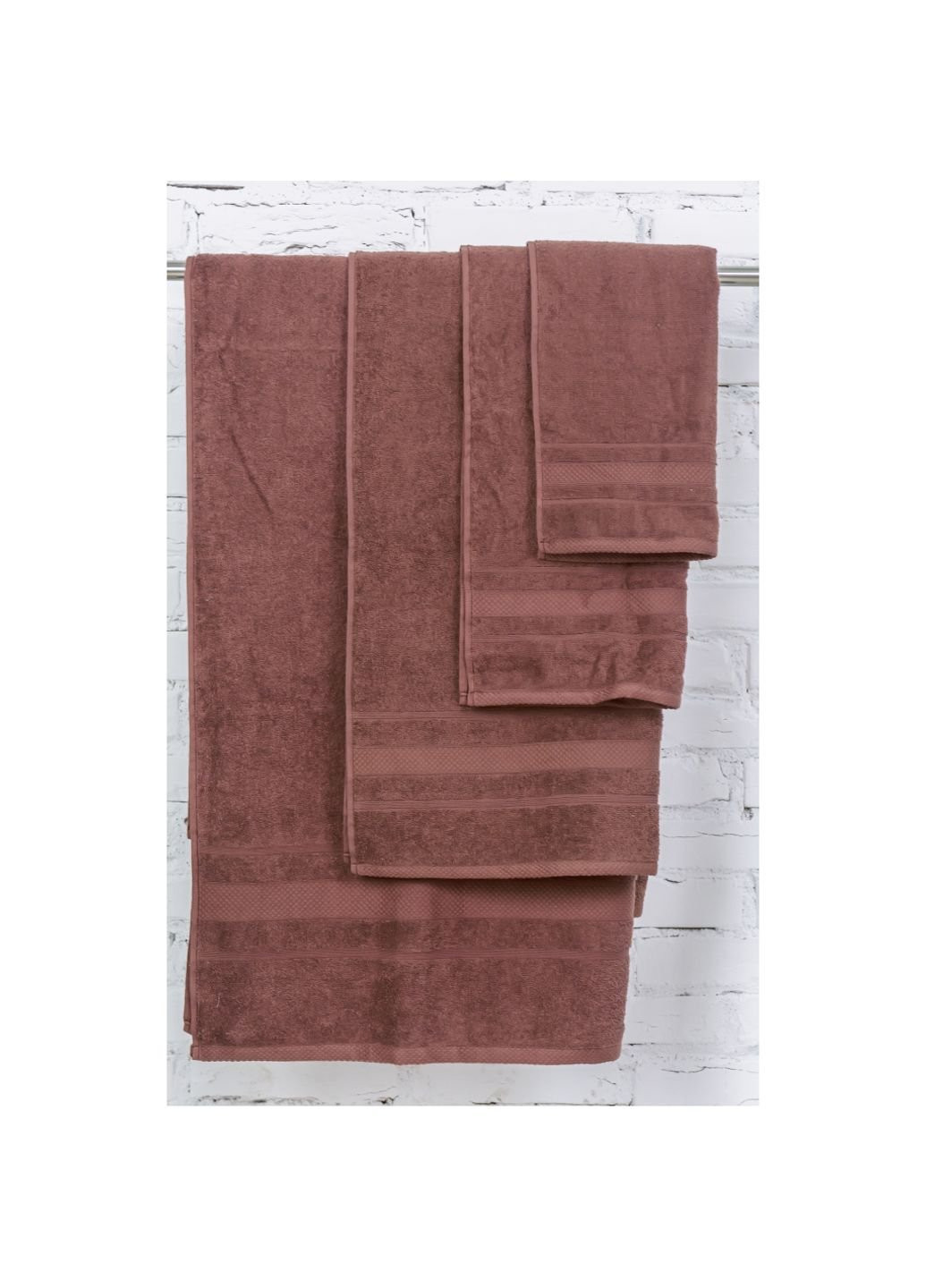 Mirson полотенце набор банный №5071 elite softness brown 40х70, 50х90, 70х140 (2200003975635) коричневый производство - Украина