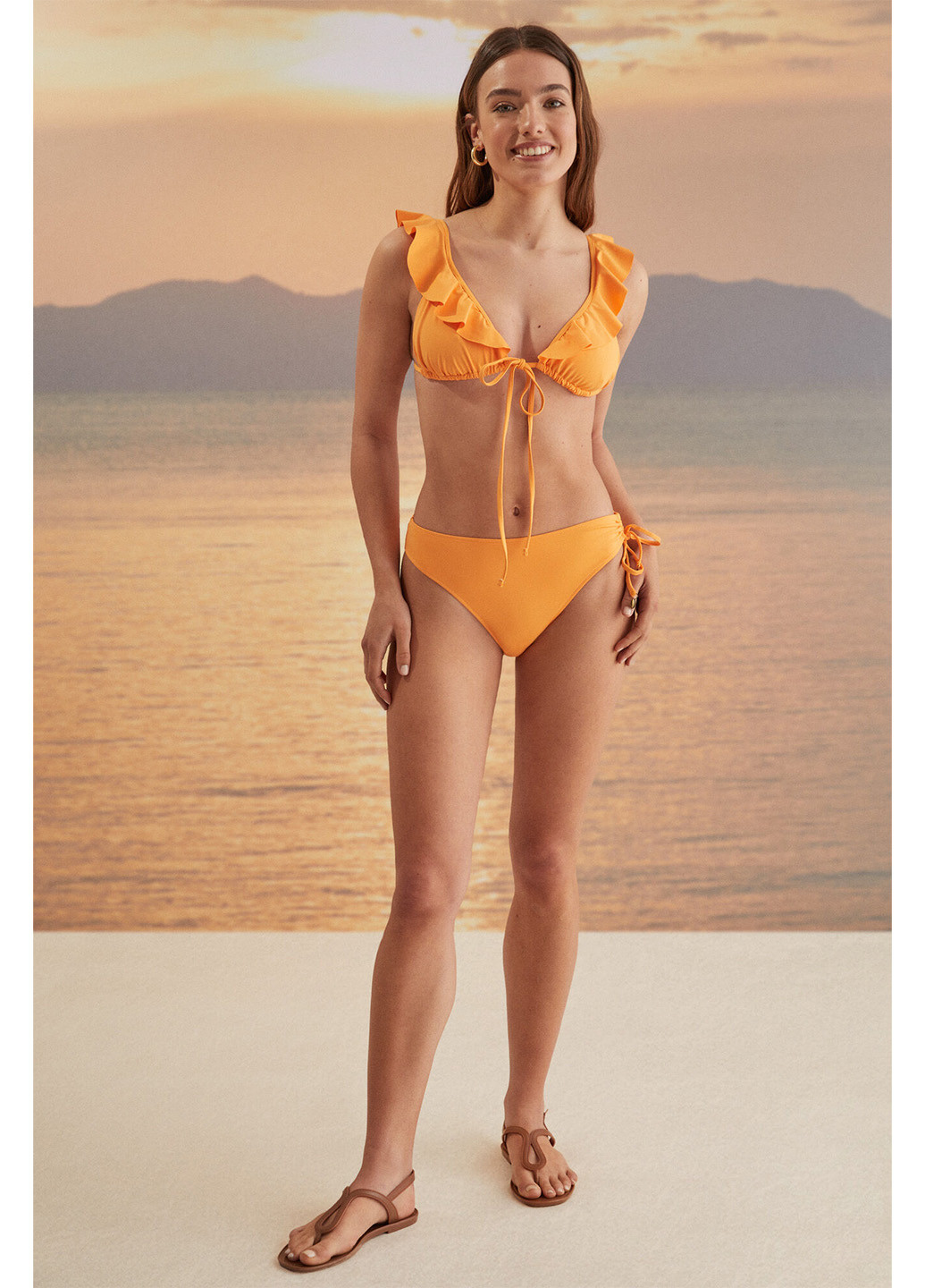 Оранжевые купальные трусики-плавки однотонные Women'secret