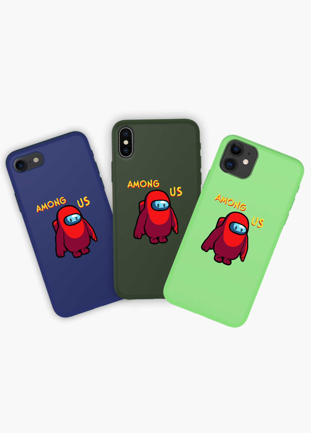 Чохол силіконовий Apple Iphone X Амонг Ас Червоний (Among Us Red) (6129-2411) MobiPrint (219566034)