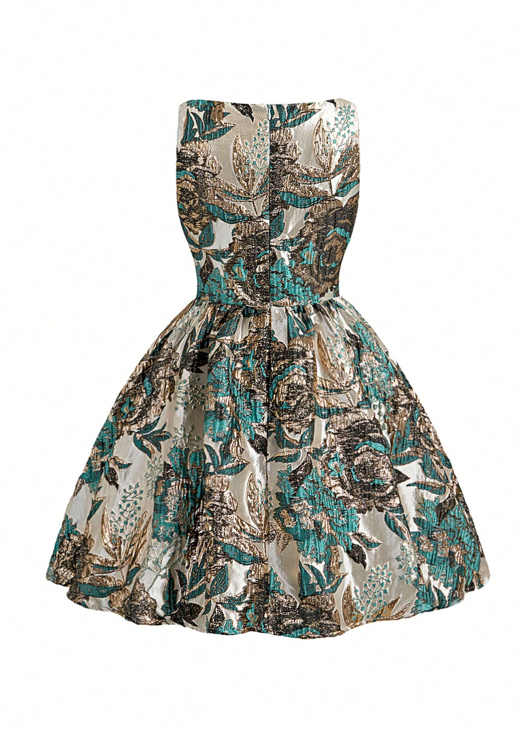 Сіро-голубий вечірня сукня бебі долл SHEIN з квітковим принтом