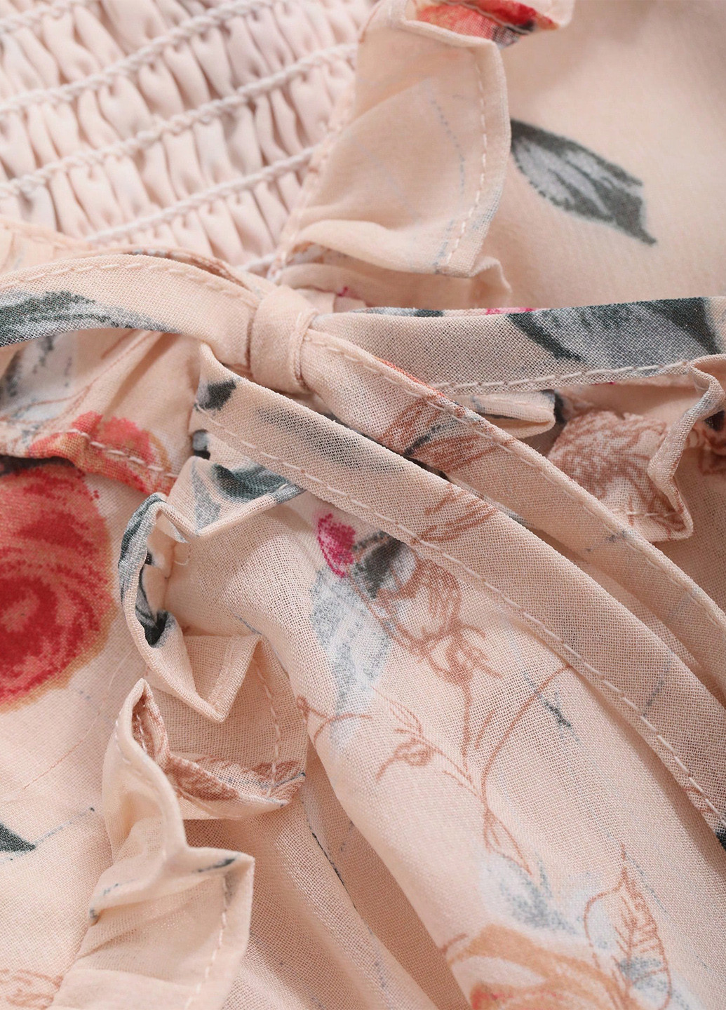 Кремова кежуал сукня в стилі армпір SHEIN з квітковим принтом