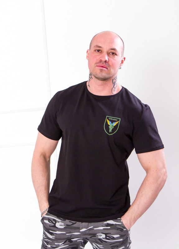 Черная футболка мужская “украина” Носи своє 8073
