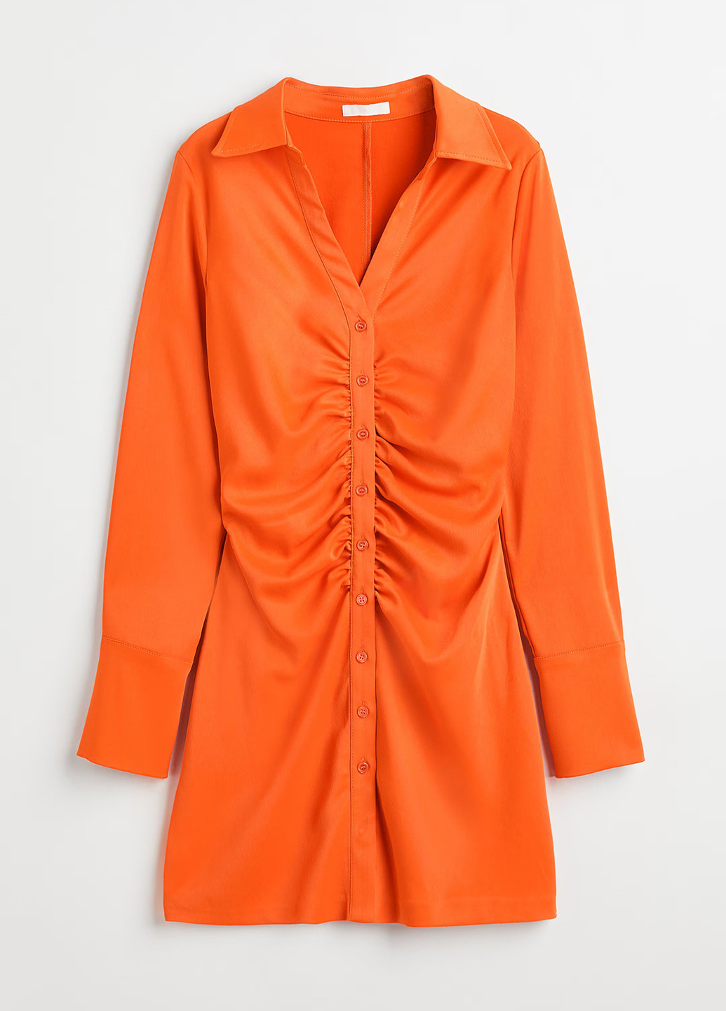Помаранчева кежуал сукня сукня-сорочка H&M однотонна