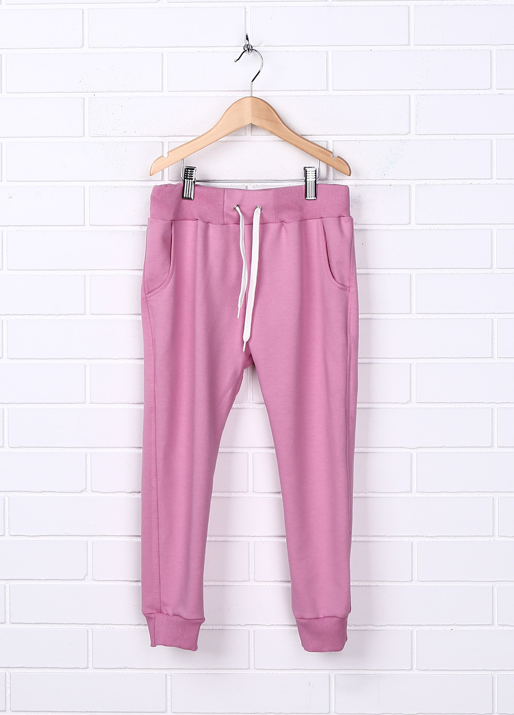 Светло-розовые спортивные демисезонные зауженные брюки Shik