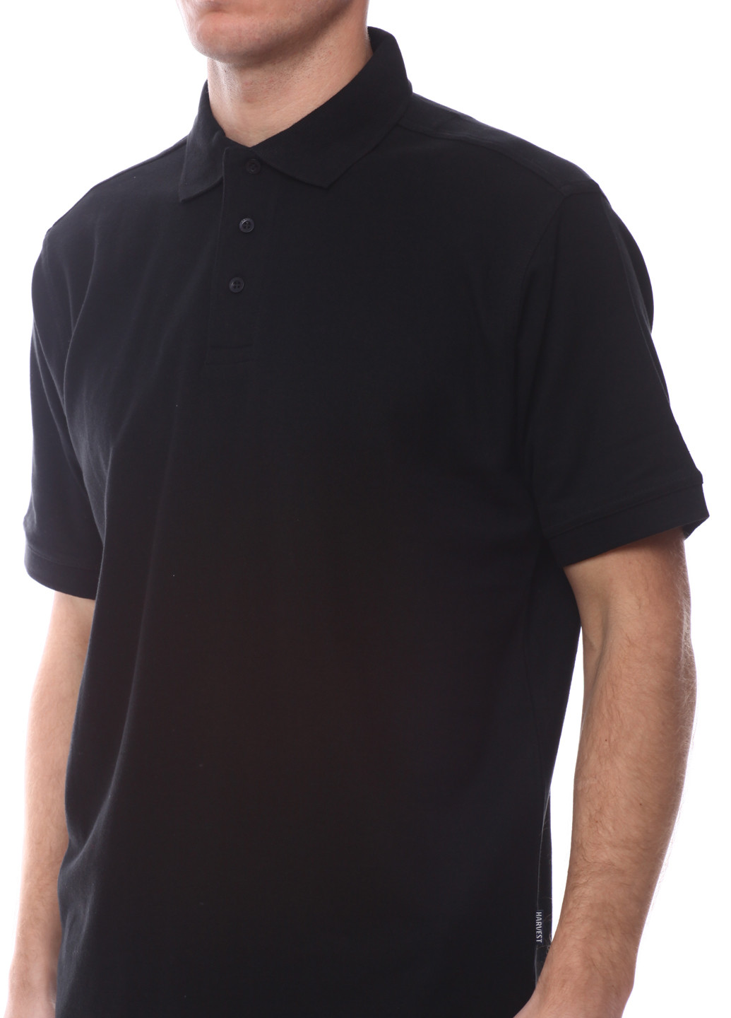 Черная футболка-поло для мужчин James Harvest