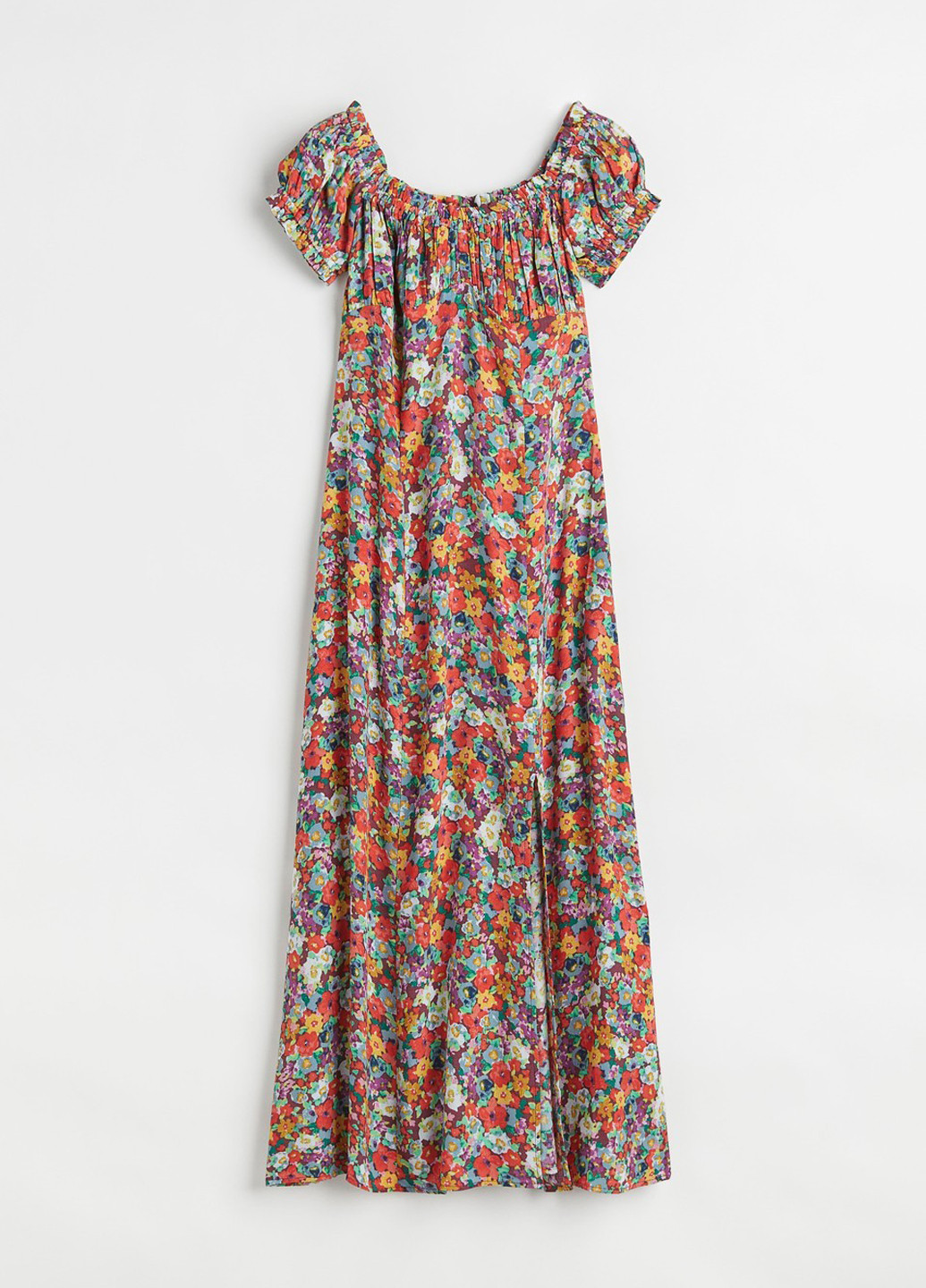 Комбінована кежуал сукня а-силует H&M з квітковим принтом