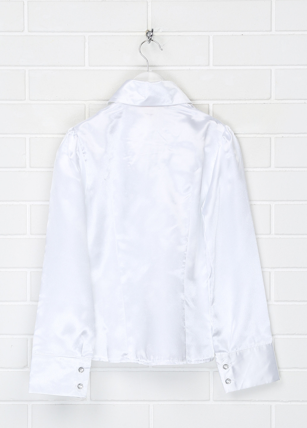 Блузка №18 Piccolo L однотонна біла кежуал віскоза