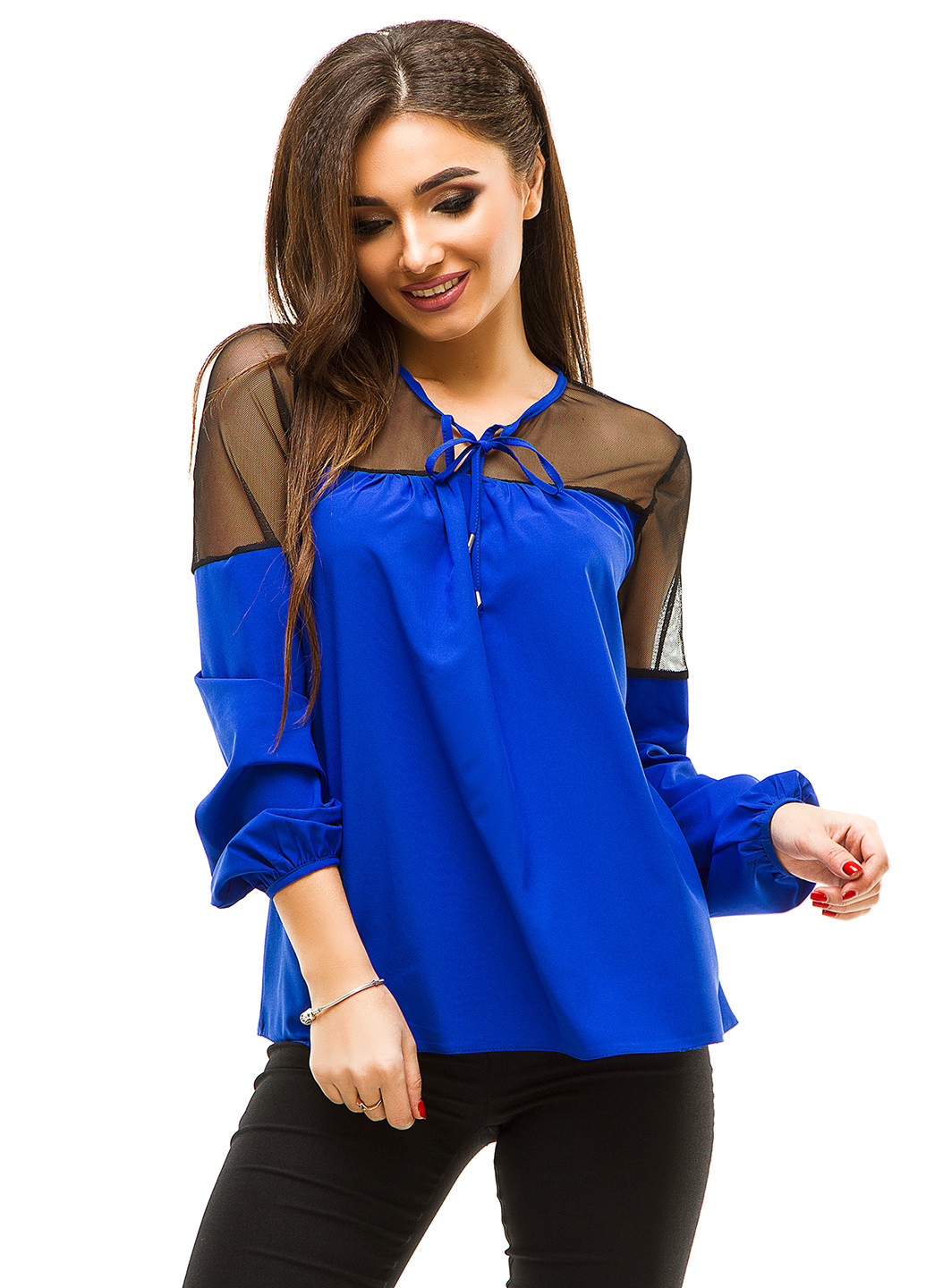 Синяя летняя блуза Lady Style