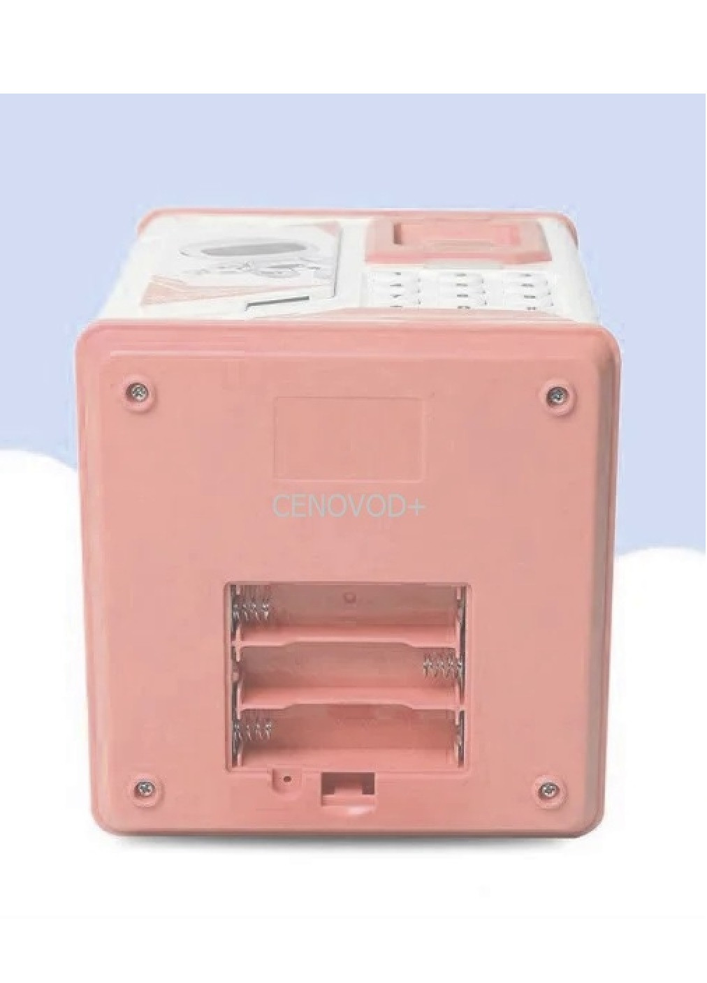 Игрушечный детский сейф копилка с электронным кодовым замком для бумажных денег и монет Робот (9047552226) Розовый Unbranded (254026314)