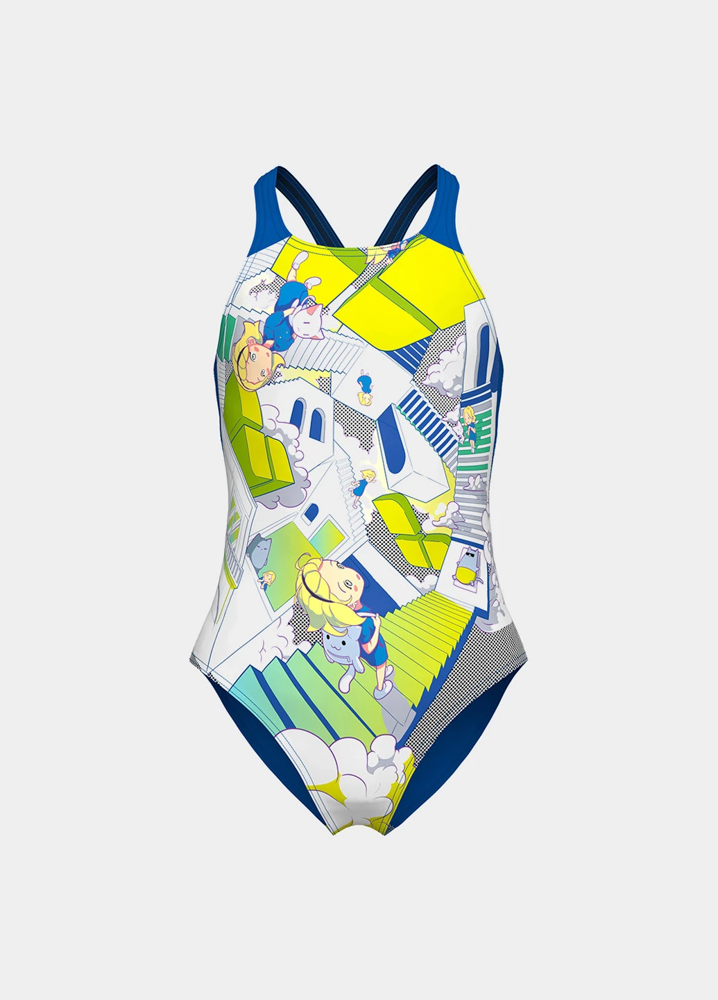 Комбінований демісезонний купальник суцільний Arena FANTASIZE SWIMSUIT V BACK