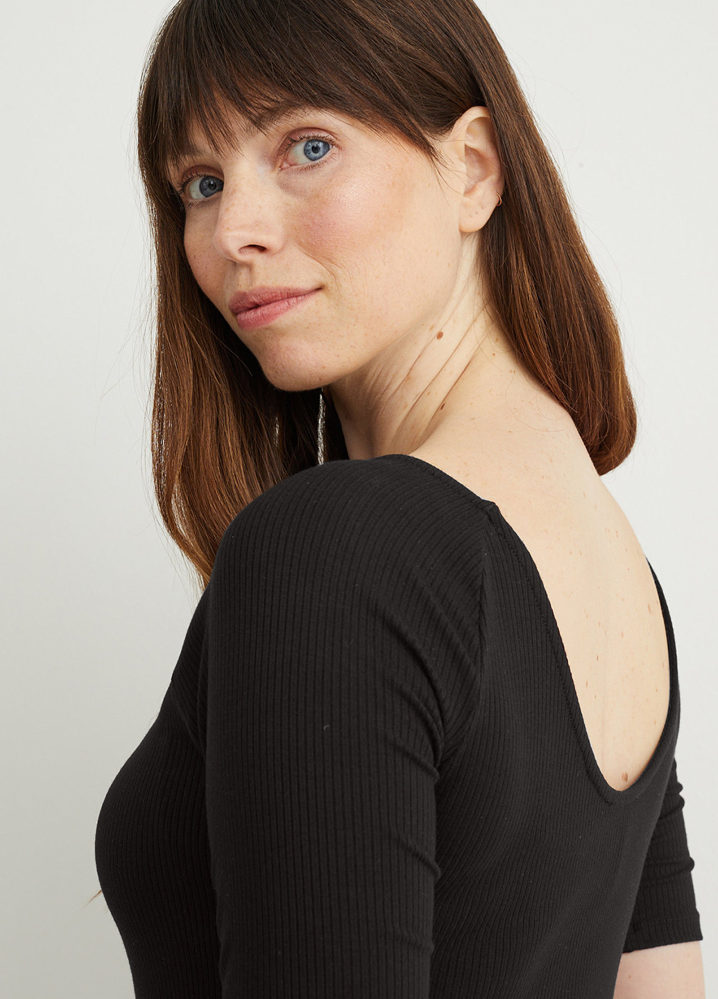 Чорна кежуал сукня для вагітних футляр, з відкритою спиною C&A однотонна